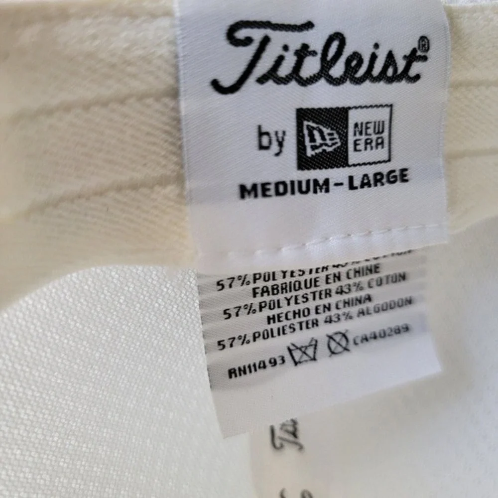 Titleist FootJoy FJ Golf Hat Cap Logo White‎ Black New Era Size Medium Large